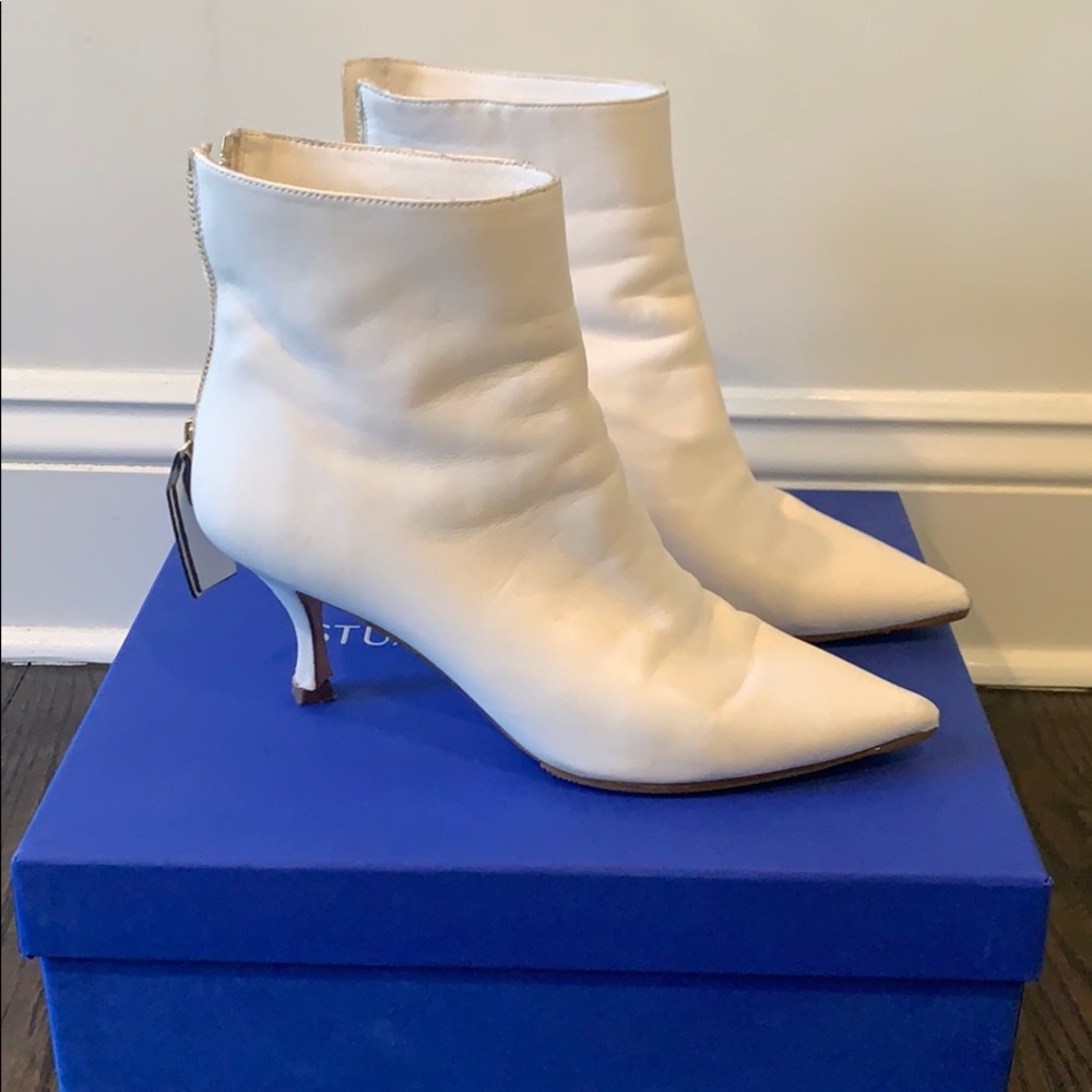 Stuart Weitzman White Booties